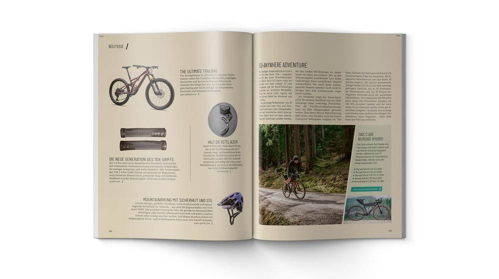 Ride Advertorial - Advertorial klein (links), Beispiel 1/1-Seite (rechts)