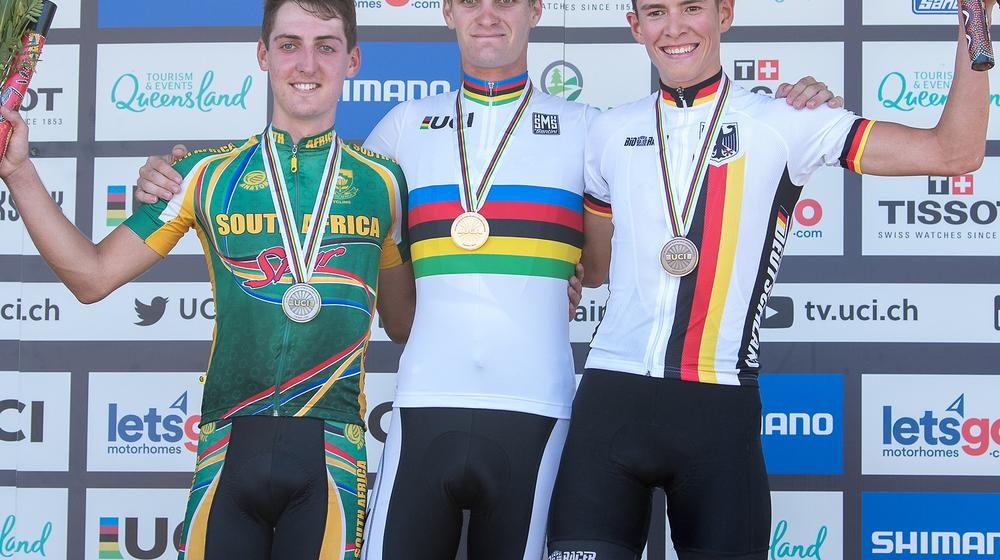 Podest U23 Herren, Mountainbike-WM Cairns 2017