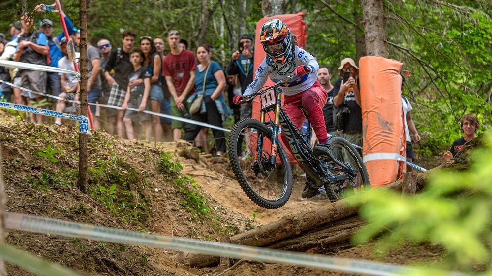 Balanche wird Dritte am Downhill-Weltcup in Val di Sole 2019