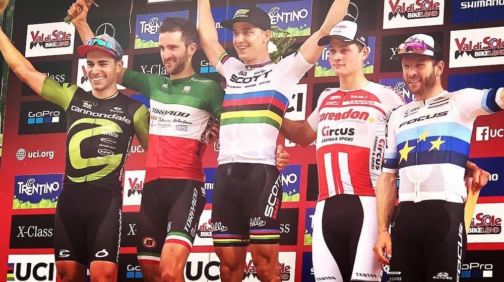 Weltcup Val di Sole 2018, Podium Herren