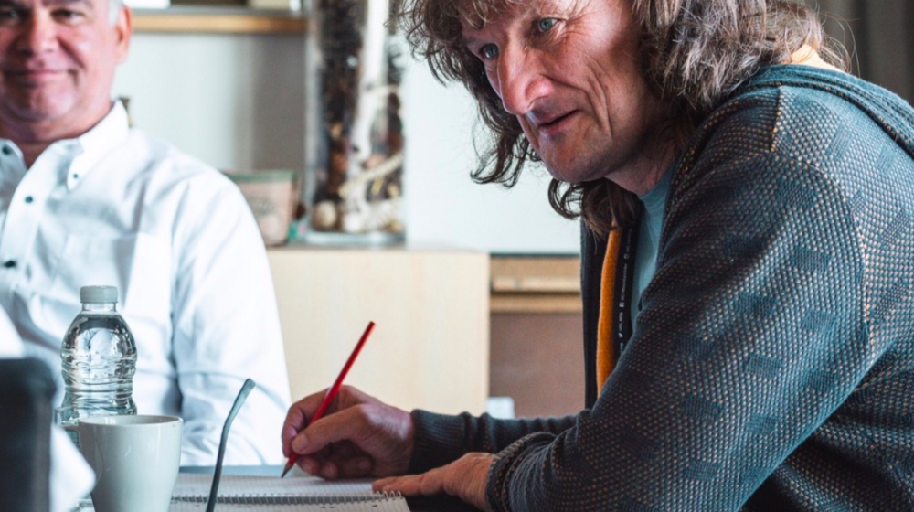 www.acrossthecountry.netErhard im Interview mit Irina Kalentieva 2019. F: Weschta.