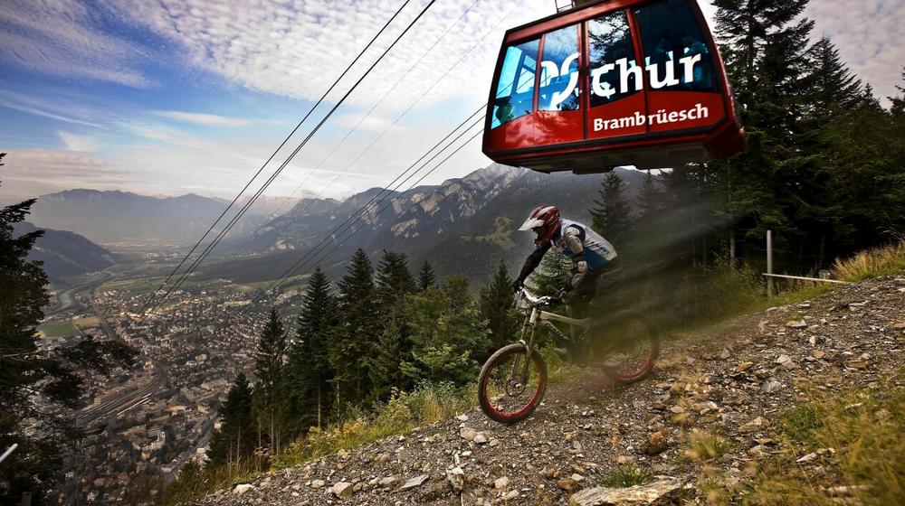 Bergbahnen Brambrüesch Alpenbike Park Chur untere Sektion
