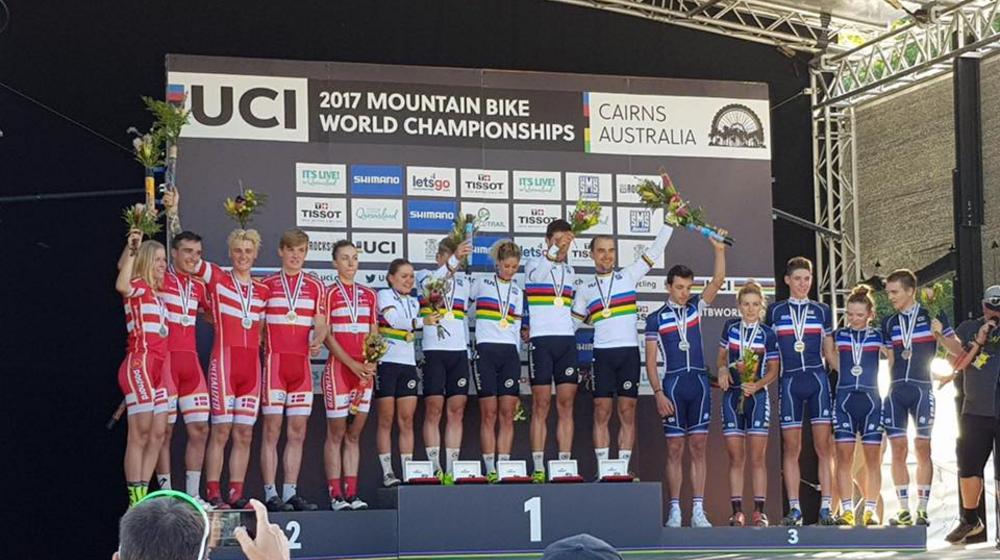 Podest Teamrelay, Mountainbike-WM Cairns 2017