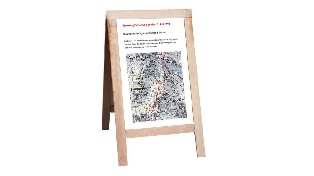Sperrung Felsenweg Davos 2019