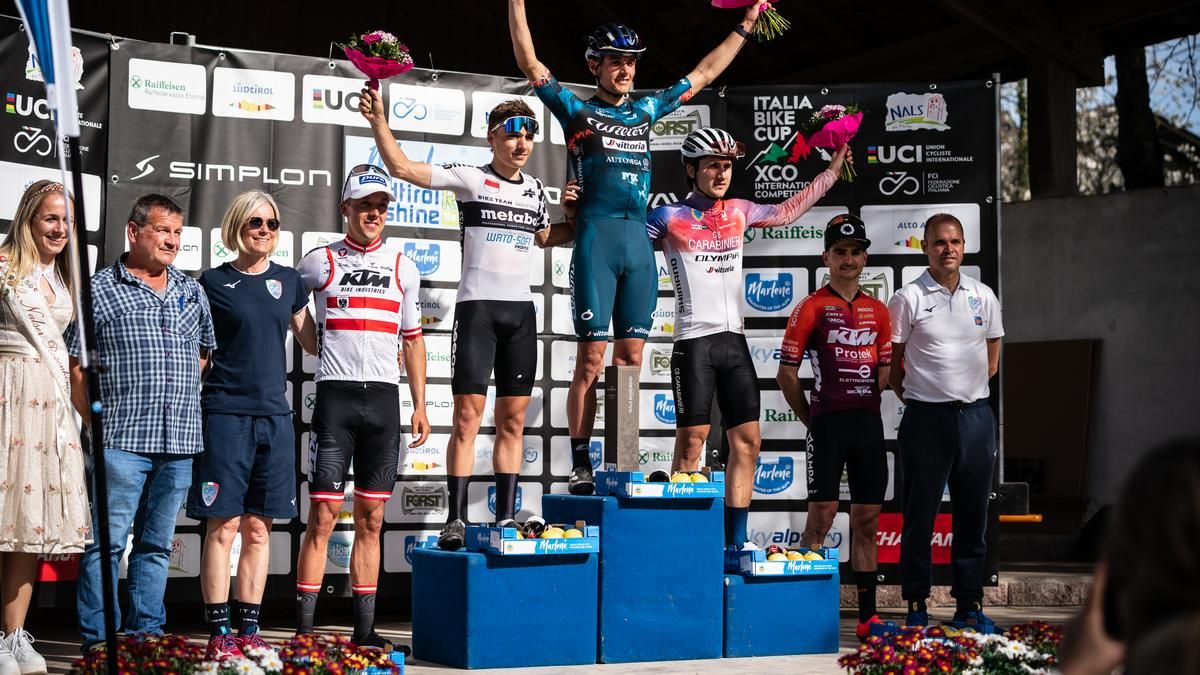 Sunshine Race Nals 2024, Podium Männer Elite. ©Alessio Pederiva / WilierVittoria