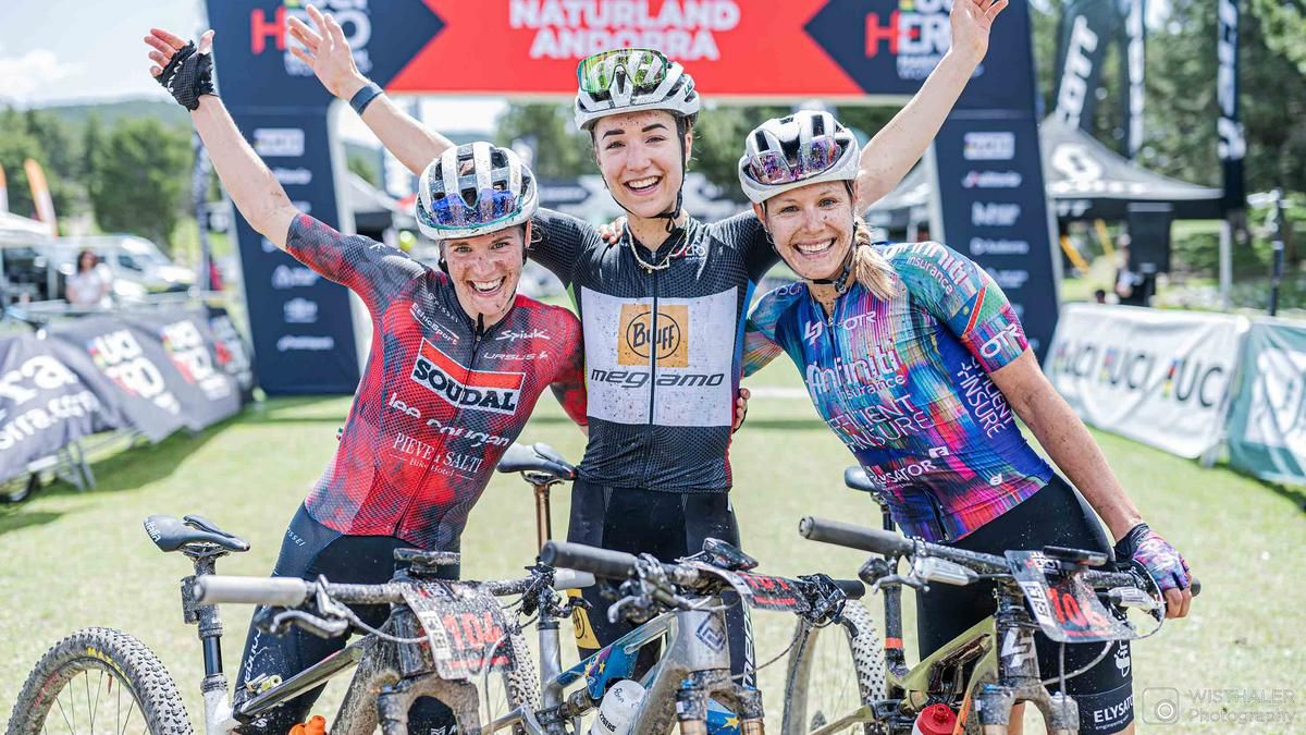 Top-3 Frauen v.l. Sandra Mairhofer, Rosa van Doorn & Vera Looser.