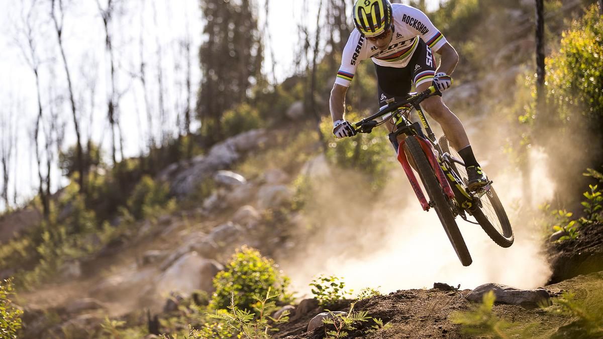 Nino Schurter in Stellenbosch, Südafrika