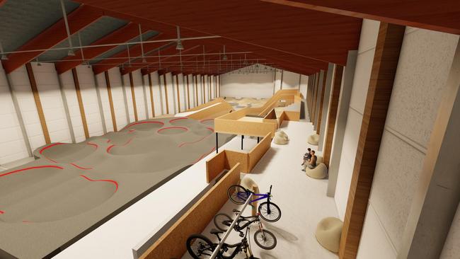 Ein Spielplatz für Mountainbiker mit Pumptrack, Flowline, Kicker, Drops und mehr.