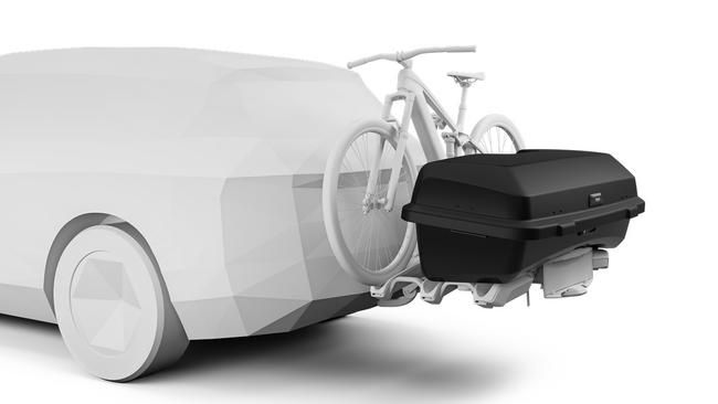 Santu passt auf 2- und 3-Fahrradträger und ermöglicht den gleichzeitigen Transport von Fahrrädern und Ausrüstung mit einem separaten Kit.
