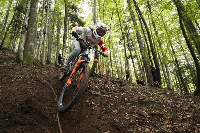 Delia Da Mocogno im «Loam-Himmel» auf Stage 2.