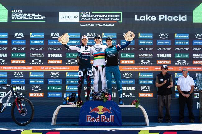 Podium Junioren Downhill Weltcup Lake Placid 2025