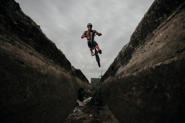 Star Boy BMX Ditch Jump Lagos Nigeria
