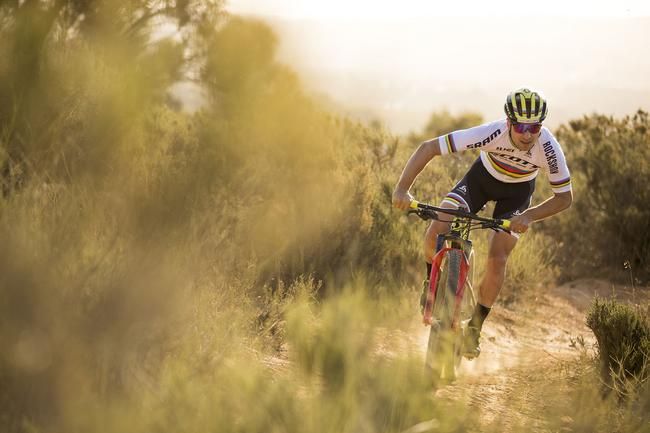 Nino Schurter in Stellenbosch, Südafrika