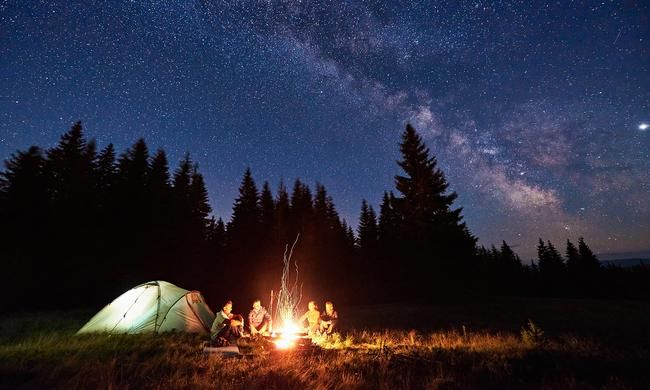 Biwakieren und Lagerfeuer