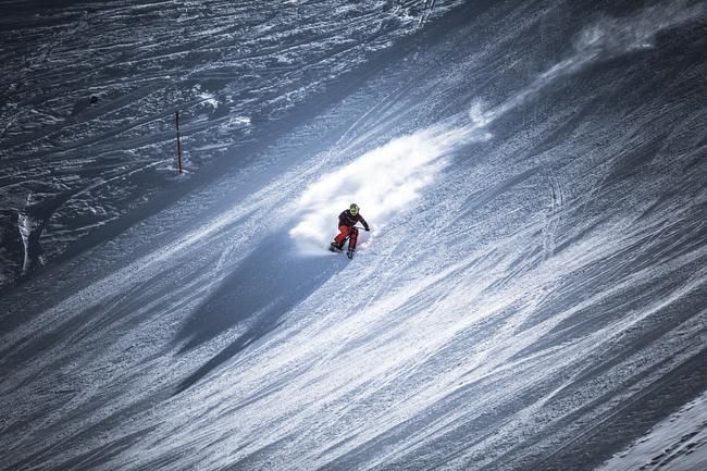 Sandro Schmid Snowbike Lenzerheide by Jo Fredheim