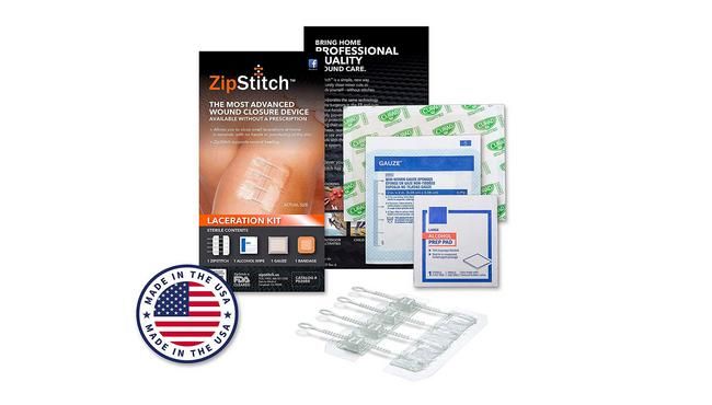 ZipStitch Wundverschlusssystem Set mit Wundversorgungsmaterial