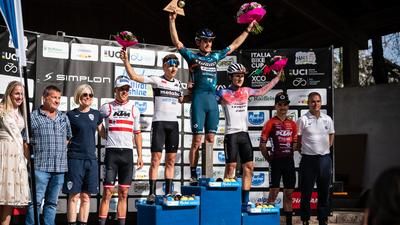 Sunshine Race Nals 2024, Podium Männer Elite. ©Alessio Pederiva / WilierVittoria