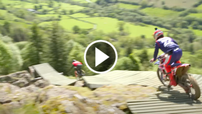 Red Bull Hardline Moto vs Bike