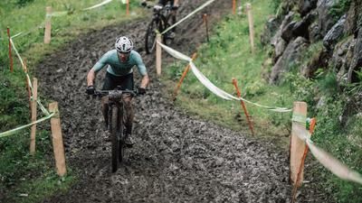 Radcross-Spezialist Timon Rüegg fährt sein erstes Elite-Podest im Cross Country ein.
