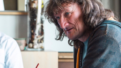 www.acrossthecountry.netErhard im Interview mit Irina Kalentieva 2019. F: Weschta.