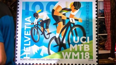 Sonderbriefmarke UCI MTB CH 2018